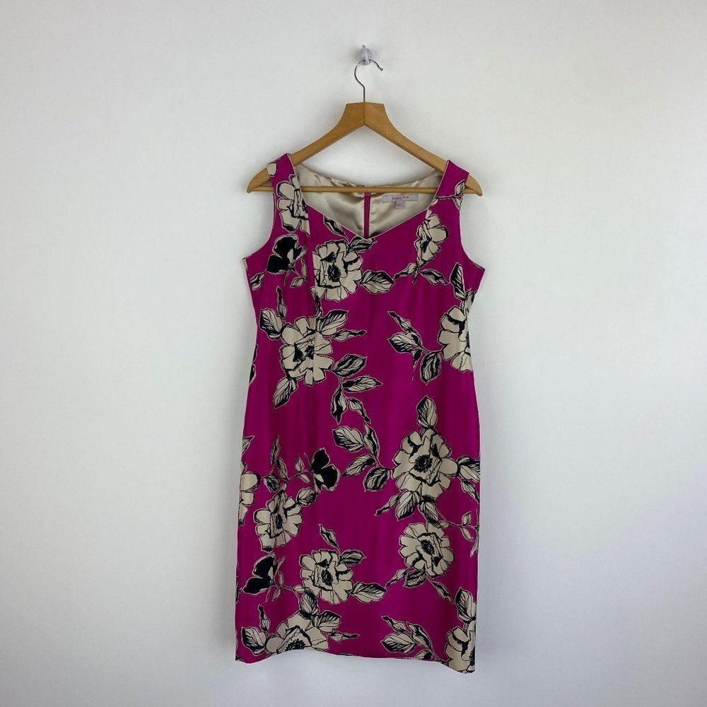 JACQUES VERT Floral Pink Shift Sleeveless Dress